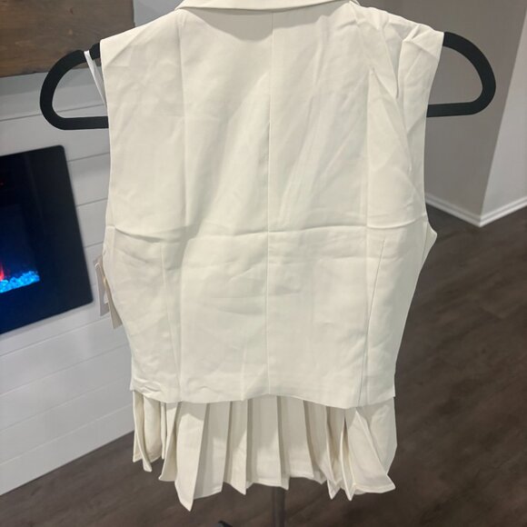 Commense Suit Waistcoat With Pleated Mini Skirt Set NWT - Picture 6 of 6